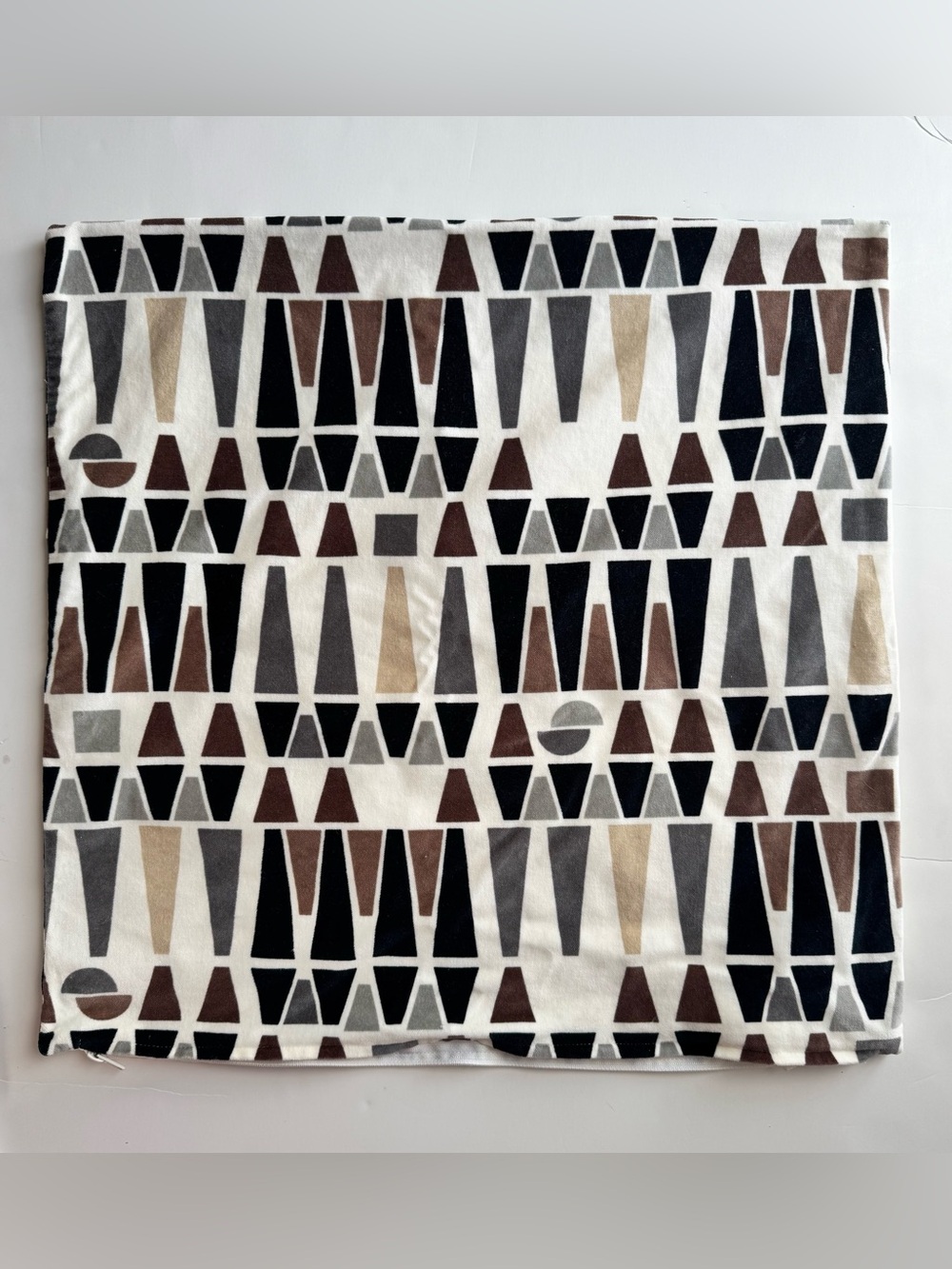 Ikea 20" Velvet 100% Cotton 'MALISEN' Pillow Cover Geometric MCM Design